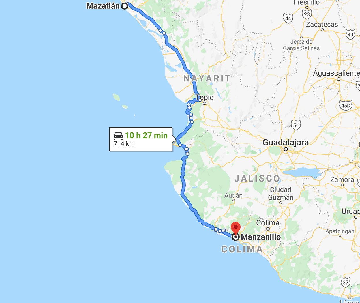 Travel Roadmap – Driving to Mexico - West Coast Route from Canada to the Oaxaca Coast